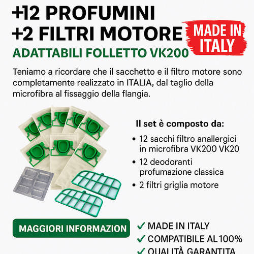Folletto vk200 220s sacchi - folletto,